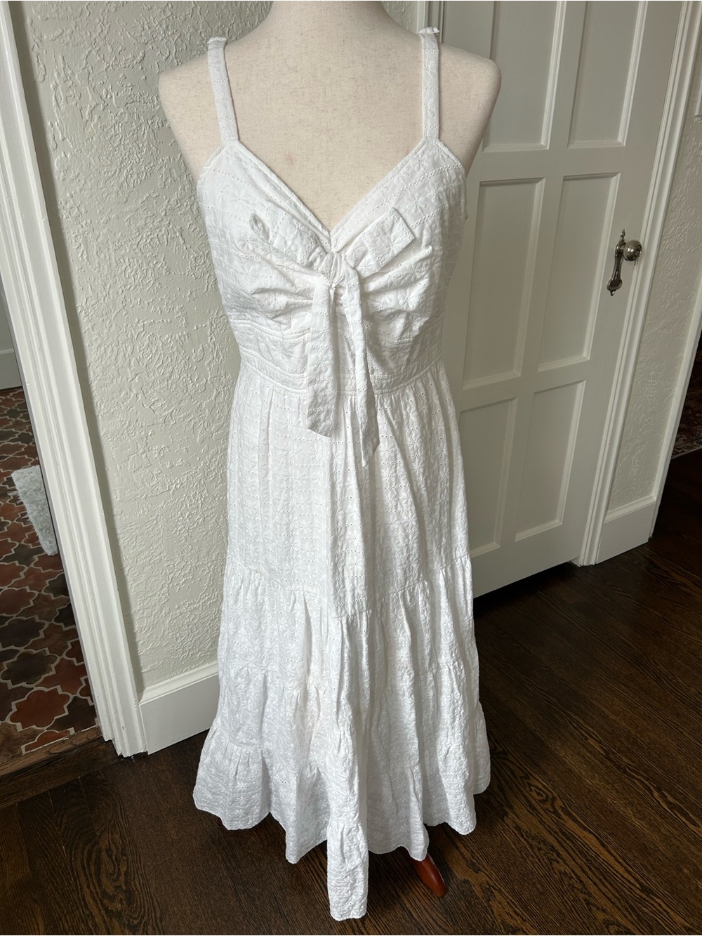 Likely White Lace Midi Dress